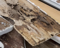 Bois creusé par les termites